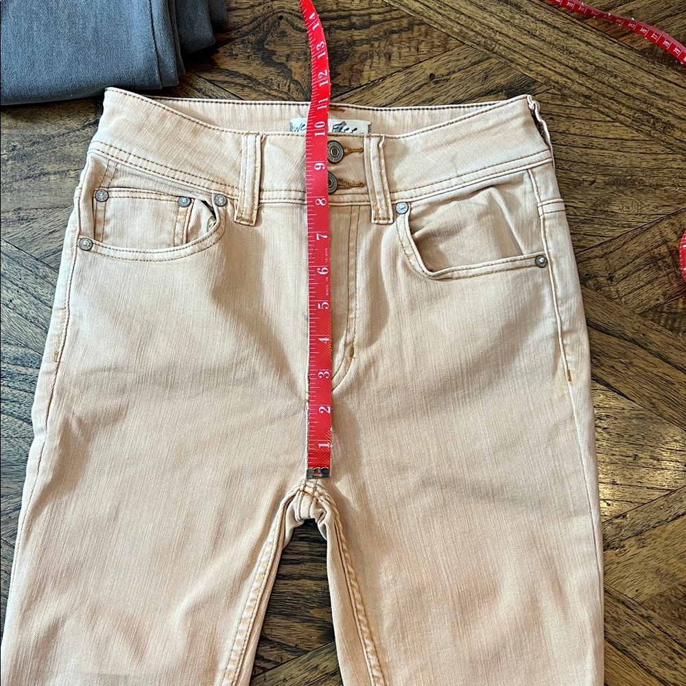 We The Free (Free People) High Rise Skinny  Ankle Jeans, Stretch, Raw Edge sz 26 - Picture 4 of 8